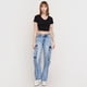 thumbnail image 4 of Polera Mujer Rib Cuello V Roulette Negro Corona, 4 of 5