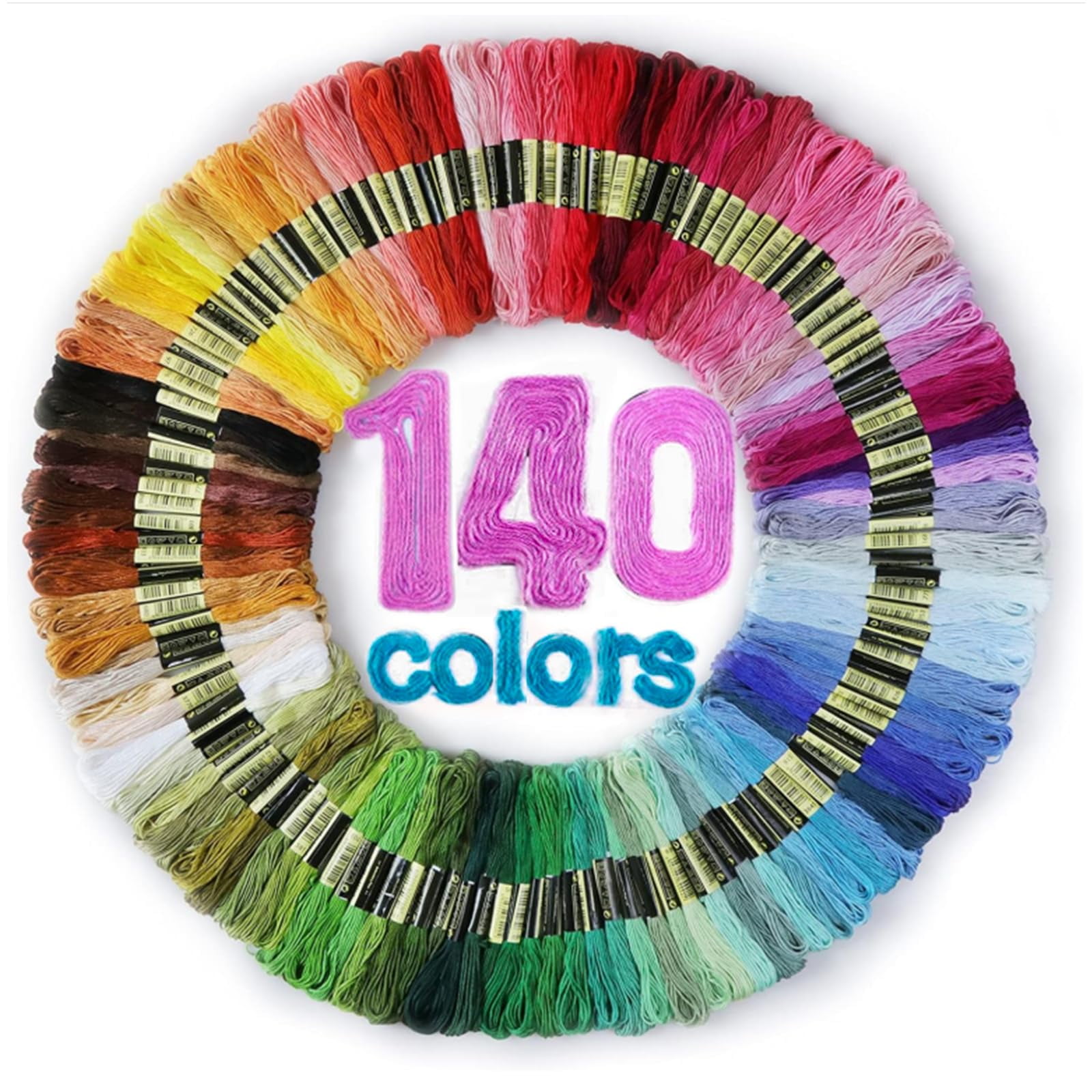 Set De Hilos De Bordar Lovimag De Algodón, 140 Colores