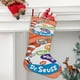 thumbnail image 2 of Dr. Seuss Tema: Calcetines de Navidad, fino lino blanco para colgar en escaleras y chimenea, decoración navideña para el hogar, regalo de Navidad. 45cm × 32cm, 2 of 5