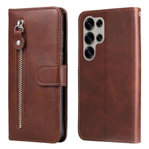 Gangxun - Funda Con Cremallera Para Samsung Galaxy S25 Ultra, Carcasa Cartera De Cuero Pu Con Soporte Y Tarjetero