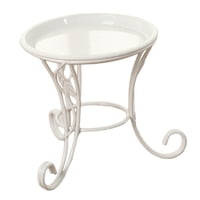 Magideal - Estantes De Estanterías De Plantilla De Plantilla Estante De Soporte De Macetas Decorativas Soporte De Soporte De Planta Para La Sala De Estar En Inte Blanco