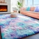 thumbnail image 3 of Alfombra PAGISOFE, bonita, peluda, pastel, color morado suave, 120 x 180 cm, 3 of 9