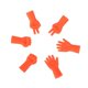 thumbnail image 2 of 6 Uds Agujas De Tejer Cubierta De Punto "piedra-tijera-papel'' Dise?o Naranja, 2 of 5