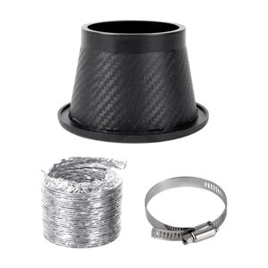 Magideal - Kit Genérico De Admisión De Aire Frío, Accesorio De Filtro De Admisión De Aire Frío Para Automóvil Con Abrazadera De Manguera Redondo