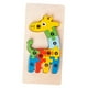 thumbnail image 1 of Rompecabezas De Números De Animales De Madera Rompecabezas De Madera Juguete De Animales Para Niños En Edad Preescolar Jirafa, 1 of 5