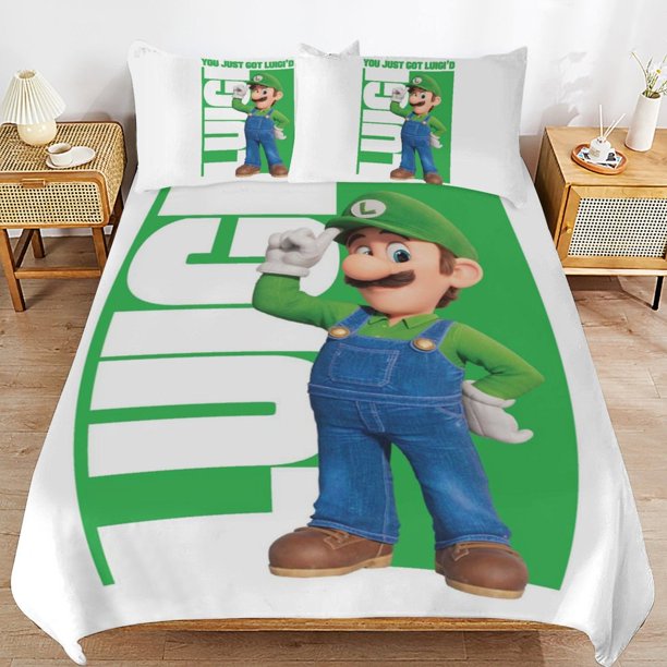 Super Mario Duvet Cover Set 3 Piece Bedding Set Double Sided Printing Decorative Comforter Cover Set