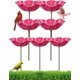 thumbnail image 1 of Estaca jardín flor metal hecha mano baño pájaros estación riego abejas mariposas exterior, 1 of 7