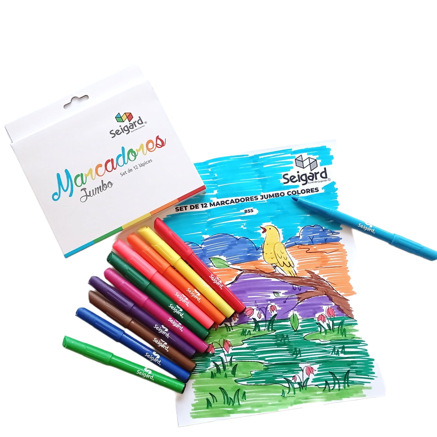 Seigard - Set De 12 Marcadores Jumbo Colores