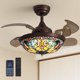 thumbnail image 1 of Ventilador de Techo CROSSIO 36 Tiffany LED Retráctil con App, 1 of 3
