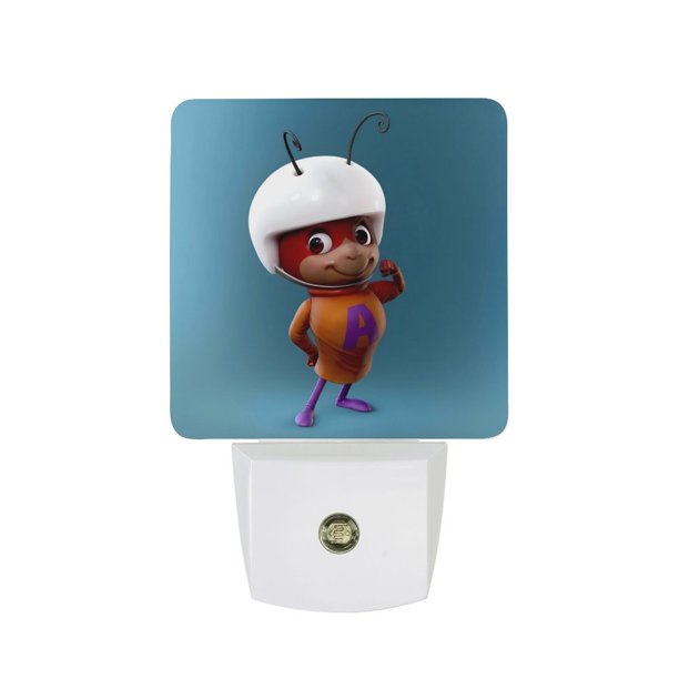 Hormiga Atómica Luz nocturna LED con sensor de anochecer a amanecer para dormitorio, baño, pasillo, escaleras - Lámpara LED nocturna de enchufe, 0.5W - 1 pieza