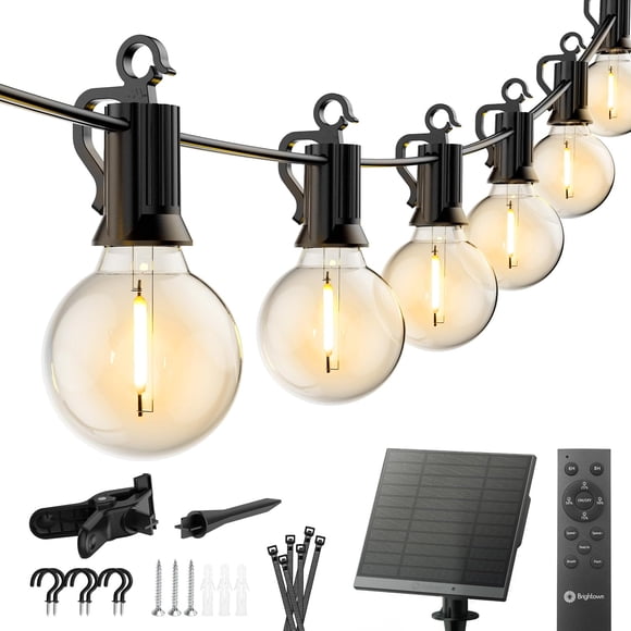 Cadena de luces solares Brightown de 58 pies con 26 bombillas LED remotas