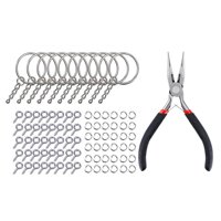 Bothyi - 221X Llaveros Divididos Diy Con Juego De Cadena Para Accesorios De Llavero Plata