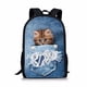 thumbnail image 1 of Black Denim Pocket Cat Student School Bag Kitten Printed Backpack Teenager Daily Casual Backpack Women Men Travel Rucksacks, 1 of 3