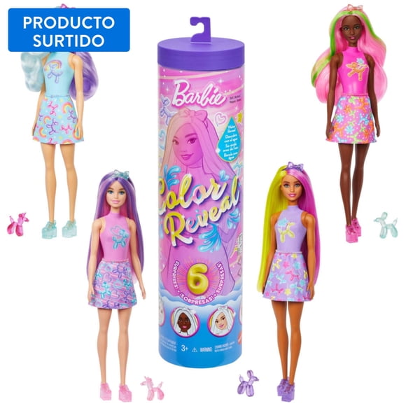 Muñeca Barbie Color Reveal Sorpresa Revelado con Agua 3+ Años