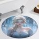 thumbnail image 5 of Chica Frozen: Princesa Elsa Alfombra Redonda de Felpa Coral, Antideslizante, No Desprende Pelusas, Lavable y Duradera para Salón, Dormitorio y Habitación de Niños 60cm, 5 of 6