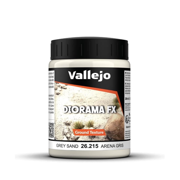Ground Textures Vallejo Diorama FX Grey Sand, 200 ml, acrílico