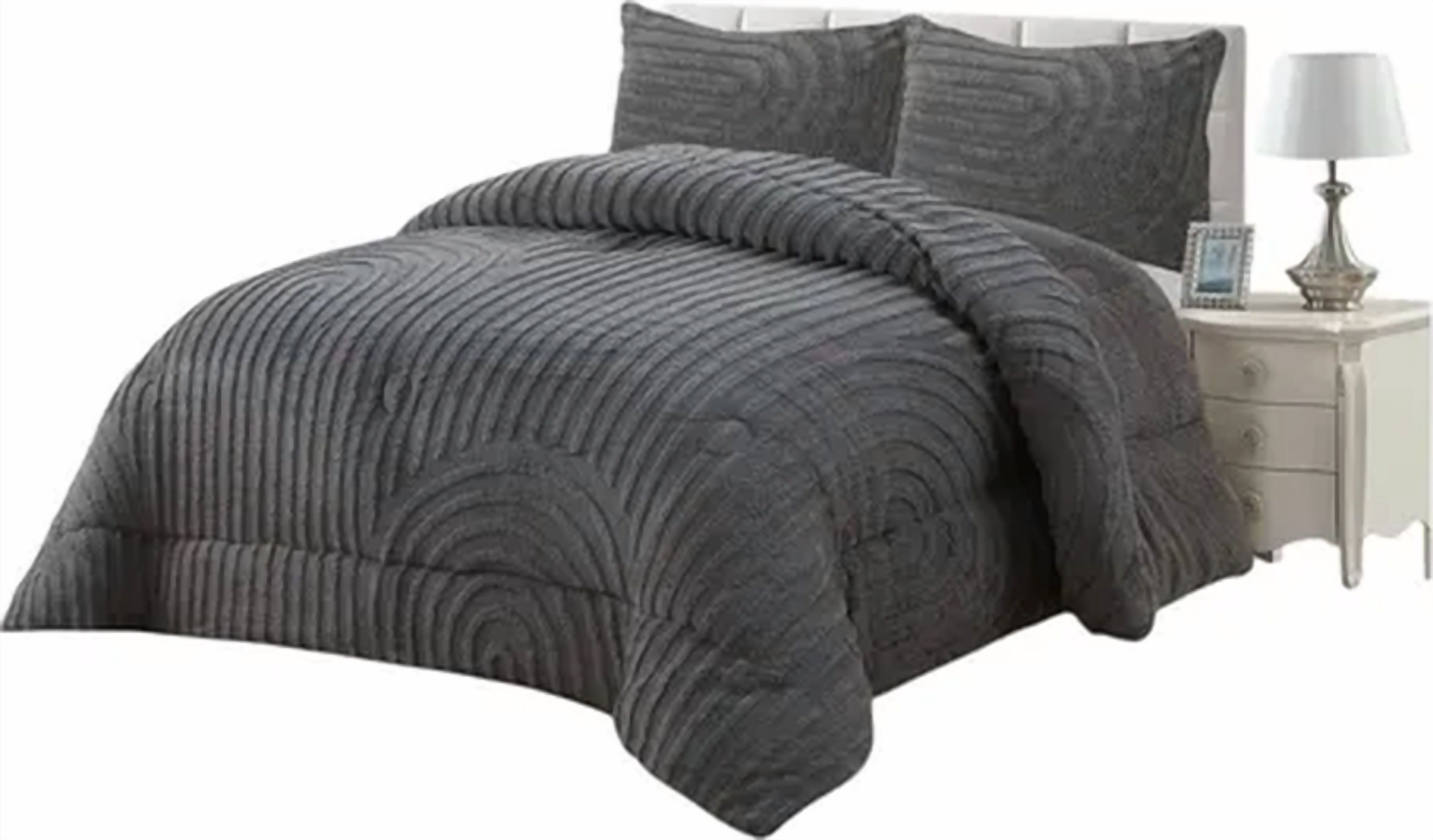 Genérico - Cobertor Invierno King Texturizado Líneas