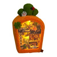 Magideal - Casa De Muñecas Hecha A Mano, Casa De Muñecas En Miniatura, Kits De Bricolaje, Casa De Zanahoria, Casa De Muñecas En Miniatura Diy Con Accesorios Para