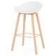thumbnail image 2 of Pack x4 Taburetes Nórdicos Blancos – Asiento Ergonómico y Patas Madera Reforzadas, 2 of 6