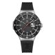 thumbnail image 1 of Reloj Glock Precision para hombre con carcasa de acero plateado y correa negra, 1 of 1