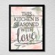thumbnail image 1 of Cuadro Decorativo 35x45 Marco Negro Cocina con Amor, 1 of 2