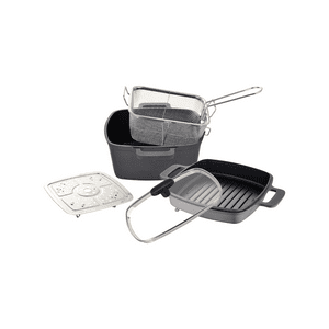 Bergner - Sarten Cuadrado Aluminio Fundido Foodies 5 En 1