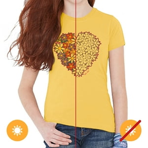 Delsol - Camiseta Para Niños - I Heart Flowers De Para Niños - Camiseta (Yl)