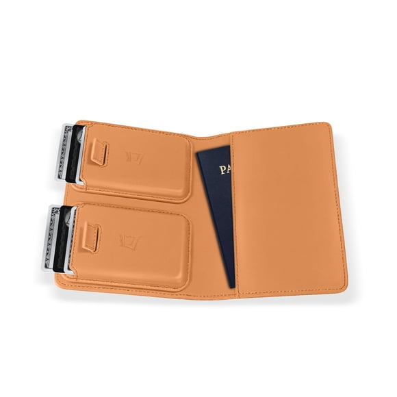 Cartera Kings Loot RFID de cuero con soporte para AirTag – Honeywood