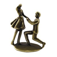 Magideal - Mini Estatua De Pareja Figura De Propuesta En Miniatura Decoración Del Hogar Regalo Escultura Artística Moderna Día De San Valentín Para Estantería Of