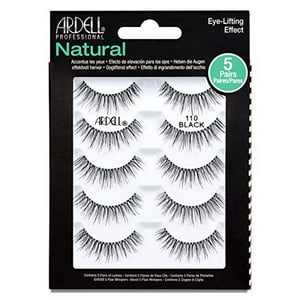 Ardell Professional - Pestañas Postizas Ardell Naturales 110 Negras, 1 Paquete (5 Pares)
