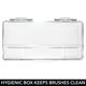 thumbnail image 3 of Soporte para cepillos de dientes mDesign de plástico transparente con tapa con bisagras, 3 of 7
