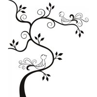 Rienda Libre Graphics - Decomural Birds Swirl Tree Ws-18282