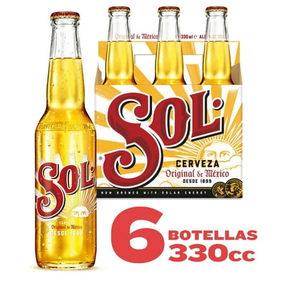 Cerveza Lager 4,5° Pack 6 Botella 330 Ml Sol