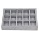 thumbnail image 4 of Caja De Bandeja De Exhibición De Joyería Apilable De Terciopelo Gris Para Joyería 15 Grid, 4 of 5