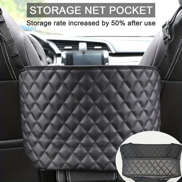 1pc Convenient Faux Leather Car Storage Bag for Toys, Bottles, and Snacks - Organize Your Car Supplies with Ease