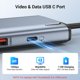 thumbnail image 3 of Hub USB-C MOKiN 8 en 1 con doble HDMI 8K, Ethernet y PD de 100 W, 3 of 8