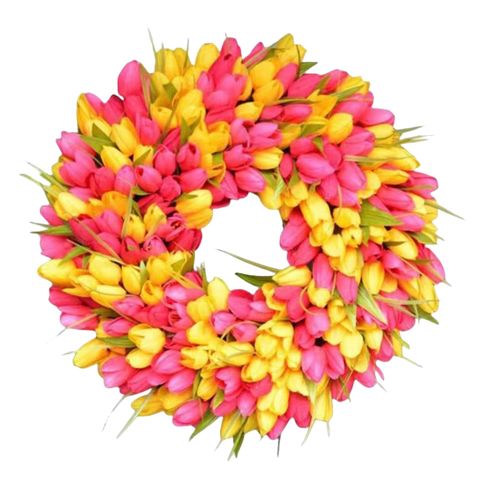 Bothyi - Guirnalda De Tulipanes Para Puerta Delantera, Guirnalda De Flores Artificiales Para Casa De Campo, Decoración B