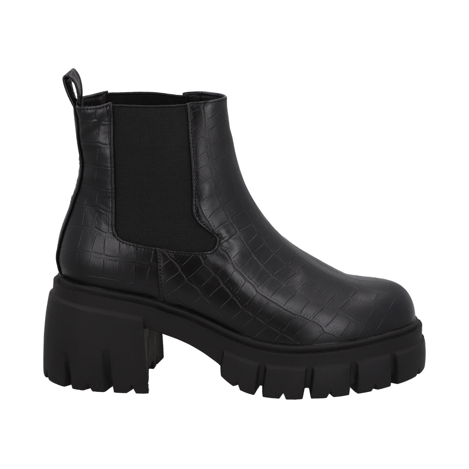 Botin Mujer Negro Plataforma Cecilia Detogni