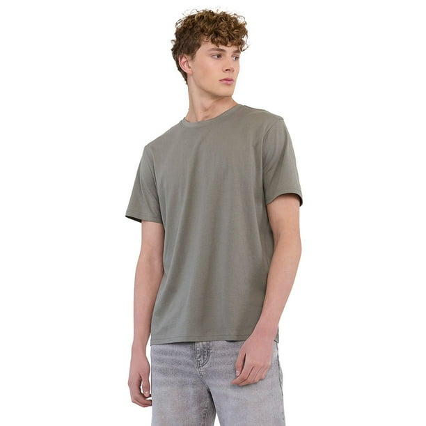 Polera Hombre Lisa R-Neck Verde Corona