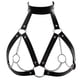 thumbnail image 2 of 1pc Leather Harness Bra Women Punk Body Cage Metal Chain Tops Adjust Size Strap Top Festival Rave Gothic Harness, 2 of 2