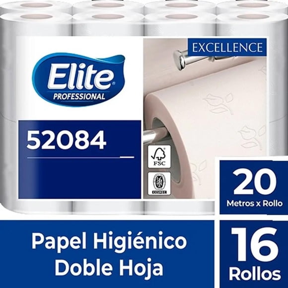 ELITE PROFESSIONAL PAPEL HIGIENICO 2H 20MT 16UN ELITE PRO