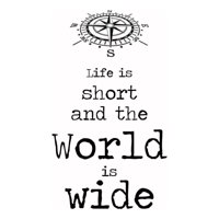 Rienda Libre Graphics - Decomural Life Is Short Inspirational Ws-43907