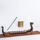 thumbnail image 5 of Porta incienso de barco vikingo, quemador de incienso de resina, adorno retro de barco dragón, exquisito y hermoso adorno para decoración del hogar, artesanía., 5 of 7
