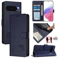 Funda Tipo Cartera Foxdock Para Google Pixel 10 5G Con Soporte, Ranuras, Rfid, Diseño De Gato