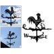 thumbnail image 1 of 2x Black Rooster Veleta Veleta Veleta Jardín Exterior Patio Granja Decoración, 1 of 4