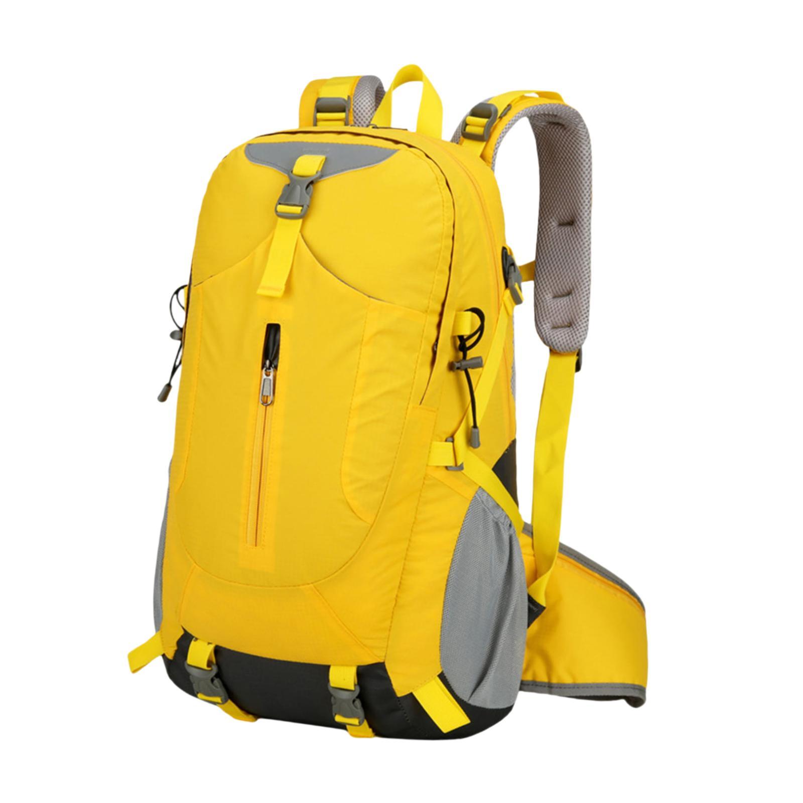 Magideal - Mochila De Senderismo, Mochila De Senderismo, Mochila De Escalada Ergonómica, Mochila De Montañismo Para Turismo, Actividades Al Aire Libre, Viajes, C Amarillo
