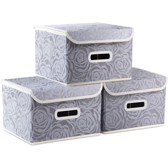 Caja Organizadora PRANDOM Plegable 3 Unidades 8.5 Quarts Gris