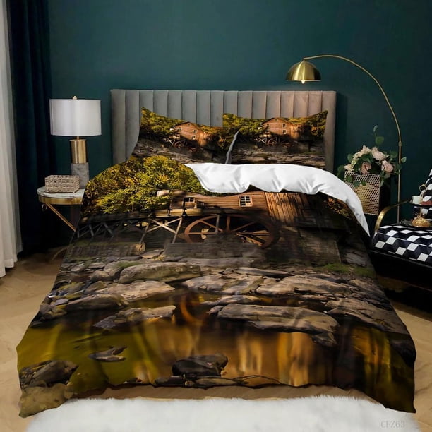 Landscape Gift Quilt Duvet Cover Set Doona Cover Pillowcase3-Piece Bedding Set