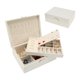 thumbnail image 1 of REGALWOVEN Caja de Accesorios de 2 Capas para Regalos de Cumpleaños para Niñas y Mujeres, Organizador de Accesorios de Cuero PU Blanco 9.1'x 6.7'x 3.5, 1 of 7