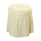 thumbnail image 4 of Salón De Belleza Cubierta De Silla Redonda Cubierta Elástica Para El Hogar Spa Dormitorio Crema Blanco, 4 of 5